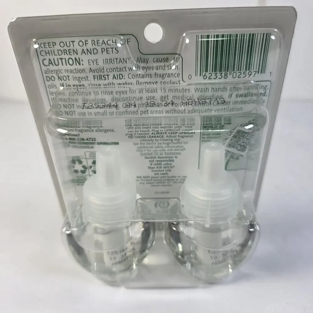 Air Wick Plug-In Scented Oil Refills, 2 Count, Fresh Watermelon & Berries